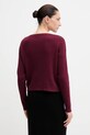 Odzież Sisley sweter z domieszką wełny 1KHTL106J bordowy