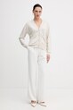 Sisley cardigan din amestec de lână 1KHTM602P bej AW25