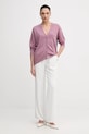 Жилетка с вълна Sisley 1KHTM602P розов AW25