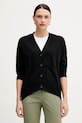 Sisley cardigan din amestec de lână subtiri negru 1KHTM602P