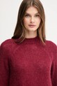 Joop! sweter z dodatkiem wełny bordowy 30048450