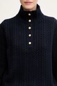 A.P.C. sweter wełniany Pull Thea granatowy WVBCZ.F23426