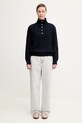 A.P.C. sweter wełniany Pull Thea WVBCZ.F23426 granatowy