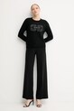 Gaudi sweter z dodatkiem wełny 521BD53009 czarny AW25