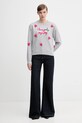 MC2 Saint Barth sweter z dodatkiem wełny LOUI004 szary AW25