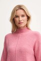 Pepe Jeans sweter z domieszką wełny różowy PL7000032