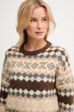 Pepe Jeans sweter z dodatkiem wełny brązowy PL7000039
