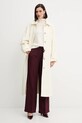 Twinset sweter z domieszką wełny 252AP3200 beżowy AW25