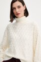 Twinset sweter z domieszką wełny beżowy 252AP3200