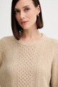 Twinset sweter z domieszką wełny beżowy 252AP3043