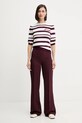 Sveter s prímesou kašmíru Twinset 252TP3090 burgundské AW25