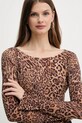 Μάλλινο πουλόβερ Twinset καφέ 252TP3600