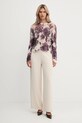 Twinset pulover de lână 252TP3590 bej AW25