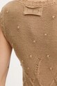 Twinset kamizelka z wełną 252TP3333 brązowy