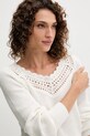 Свитер с добавлением шерсти Twinset бежевый 252TP3102