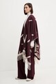 Twinset poncho din amestec de lână 252TA4220 burgundia AW25