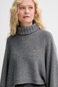 Twinset pulover din amestec de lână gri 252TT3422