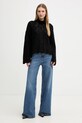 Twinset sweter z dodatkiem wełny 252TT3424 czarny AW25
