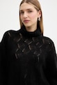 Twinset sweter z dodatkiem wełny czarny 252TT3424