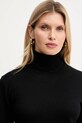 Twinset sweter z dodatkiem wełny czarny 252AT3102