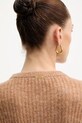 Twinset sweter z dodatkiem wełny 252LL3HCC brązowy
