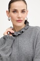 Twinset sweter z wełną szary 252TT3350