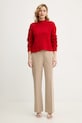 Twinset sweter z wełną 252TT3136 czerwony AW25