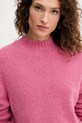 Twinset sweter z wełną różowy 252TT3136