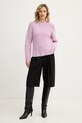 Twinset sweter z dodatkiem alpaki 252TT3060 różowy AW25