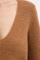 Twinset sweter z wełną 252TT3062 brązowy