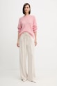 Twinset sweter z wełną 252TT3201 różowy AW25