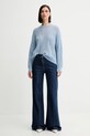 Twinset pulover de lână 252TT3201 albastru AW25