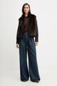 Vlněný svetr Twinset 252TT3201 hnědá AW25
