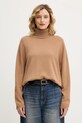 Twinset sweter kaszmirowy wełna brązowy 252TT3533