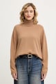 Twinset sweter kaszmirowy wełna brązowy 252TT3533