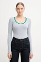 Calvin Klein Jeans sweter aplikacja szary LV044D360G