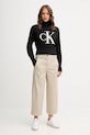Βαμβακερό πουλόβερ Calvin Klein Jeans LV047D349G μαύρο AW25