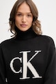 Βαμβακερό πουλόβερ Calvin Klein Jeans μαύρο LV047D349G