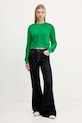 adidas Originals kardigan Fluffy Cardigan JW5177 zielony AW25