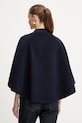 MAX&Co. poncho dwustronne z dodatkiem wełny granatowy 2526736037200