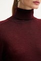 Luisa Spagnoli pulover de lână 100106 burgundia