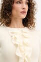 Luisa Spagnoli maglione in lana beige 100114