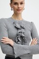 Вовняний светр Luisa Spagnoli сірий 100114