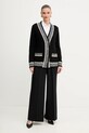 Luisa Spagnoli kardigan wełniany 100206 czarny AW25