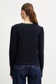 Odzież Luisa Spagnoli sweter wełniany 100211 granatowy