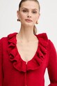 Luisa Spagnoli kardigan wełniany czerwony 100274