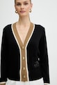 Luisa Spagnoli kardigan wełniany czarny 100239