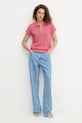 Morgan tricou polo MLAOS roz AW25