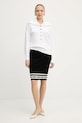 Liu Jo pulover MF5373.MS99E alb AW25