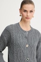Liu Jo cardigan din amestec de lână gri MF5423.MS040